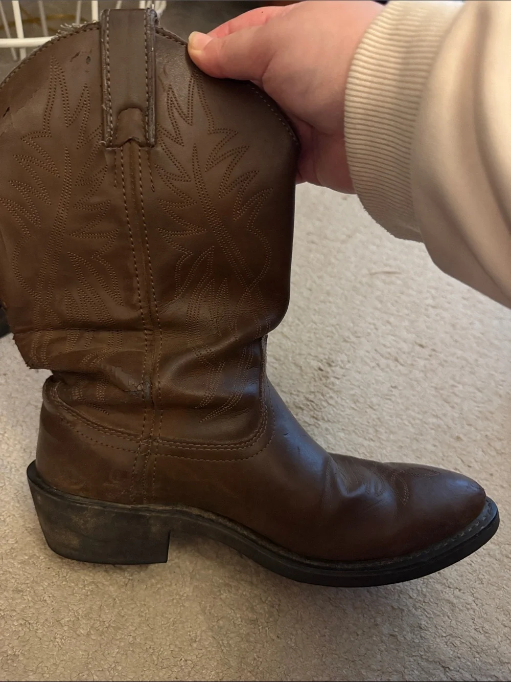 Brown Leather Justin Boots